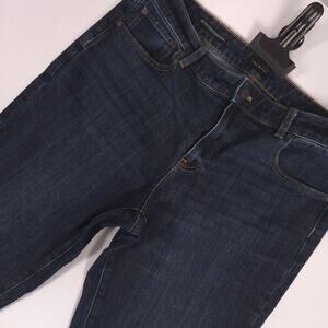Talbots Everyday Relaxed Jeans Womens 14P Dark Wash Stretch Denim